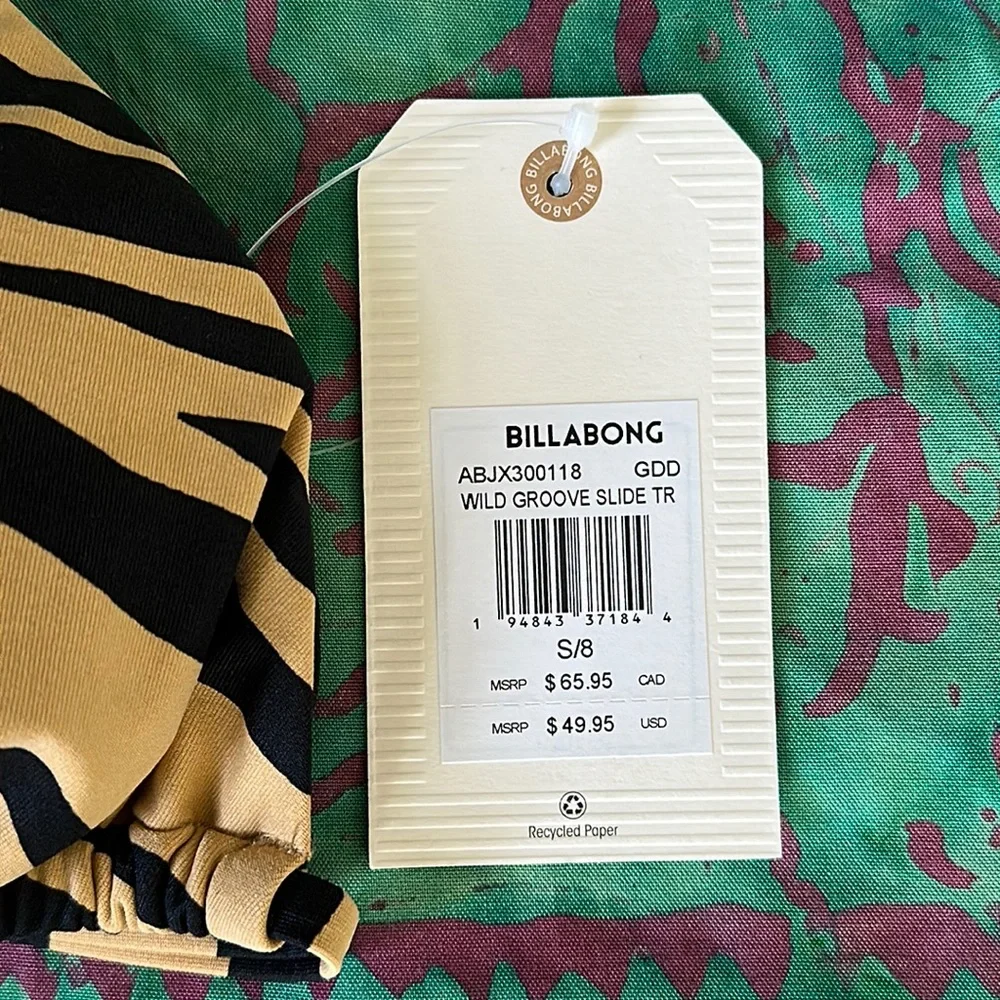 NEW Billabong Wild Groove Slide Triangle Bikini Top